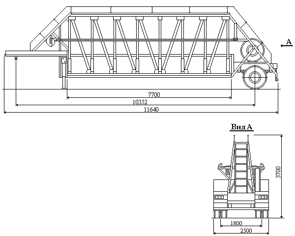 Полуприцеп панелевоз шатровый 993300.